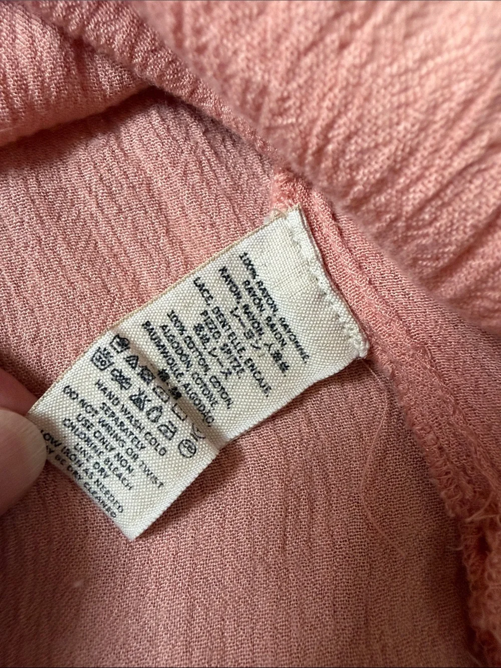 Free People Dusty Pink Crochet-Inset Button Front Blouse